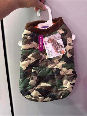 Fashion Pet Reversible Camouflage Dog Coat - Green Camo